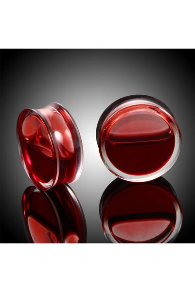 Choice Ears 8mm Earrings Round 2 Pcs Halloween Blood Red Liquid Filled Double...