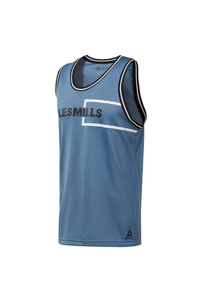 Reebok Ανδρικό Αμάνικο Μπλουζάκι Μπάσκετ Les Mills με Δίχτυ