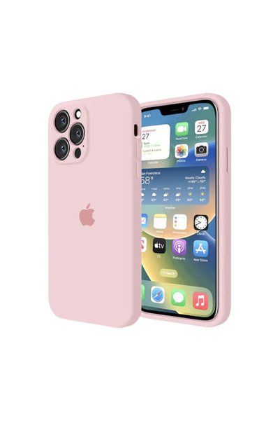 GrandMobile Husa din Silicon cu Protectie Camera pentru iPhone 13 Pro, Nude Pink