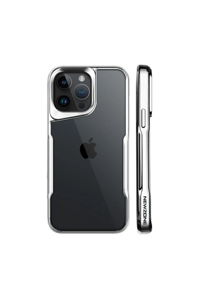GrandMobile Husa Shockproof NewZone pentru iPhone 15, Argintiu
