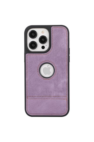 GrandMobile Husa pentru iPhone 15 Pro din Piele, New Business, Purple Mat