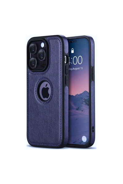 GrandMobile Husa Business din Piele pentru iPhone 15 Pro Max, Blue