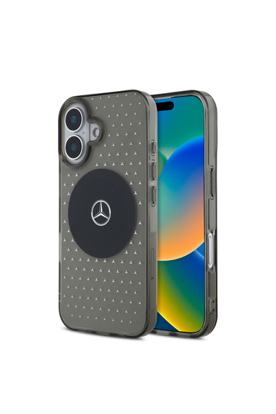 Mercedes Benz Husa pentru iPhone 16 Plus, Mercedes PC/TPU Star Pattern MagSaf...