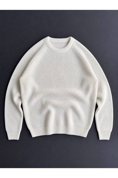 Beylerce Raglan-Sleeve Brioche Knit Sweater