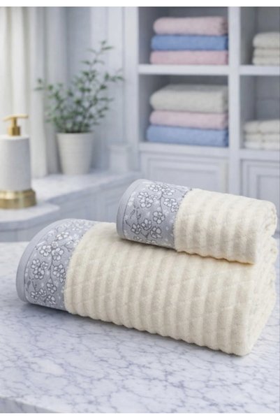 Özdilek Ochiba Bath Towel Set, 2-Piece (90x150 cm + 50x90 cm)