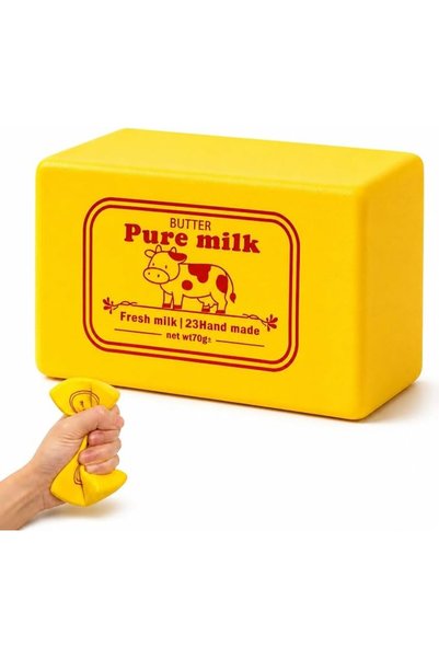 TERRIFI Butter Squeeze Toy,Realistic Butter Block Slow Rising Stress Toy,10 c...