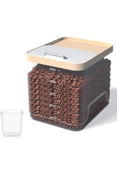 KASTWAVE 1Pack Dog Food Storage Container, Stackable Pet Food Storage Contain...