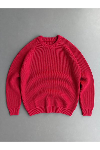 Beylerce Pulover din tricot elastic, striat, cu mâneci raglan și model „trico...