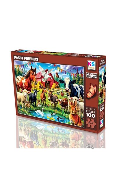 Ks Puzzle 31507 Farm Friends 100-Piece Puzzle