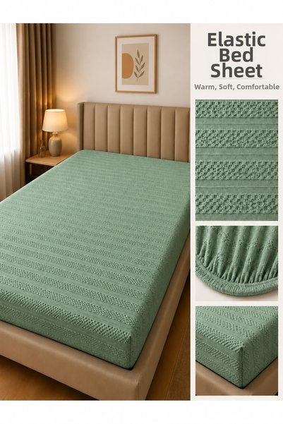LADYNİL Cearșaf elastic din bumbac 100% jacquard pieptănat |   Cearșaf de pat...