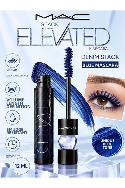 M.A.C M·A·CStack Elevated Denim Volumizing Mascara in Blue, 12 ml