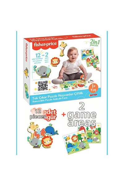 Ethab Ticaret FP2755 SNAP-TOGETHER PUZZLE ANIMALS - 1 Piece