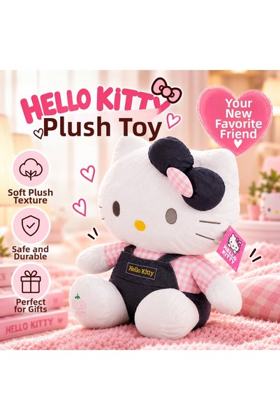 OEM Hello Kitty Fleece Onesie Plush Toy with Bow Detail, 70 cm