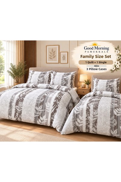 GOOD MORNİNG PAMUKKALE Family-Size 2-Piece Floral Print Budget Bedding Set—Re...