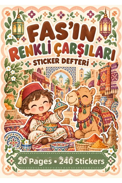 Rana İkra Art Caietul cu autocolante „Piețele colorate din Maroc” (20 de pagi...