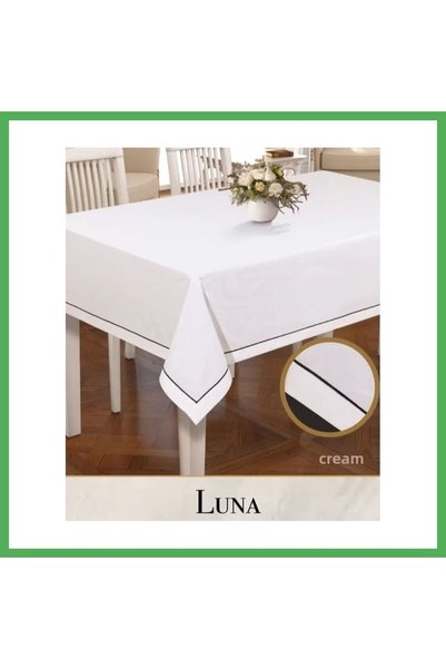Nur store Çanta مفرش طاولة من الكتان، موديل لونا، مقاس 160 × 220 سم، تصميم أن...