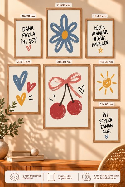 UNT 7-Piece Frame-Looking Modern Painting Set |   Retro & Pop Art |   Living ...
