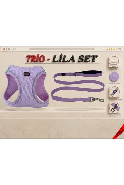 Trio طوق صدر للقطط والكلاب من نوع Air-Mesh للأنواع الصغيرة والمتوسطة، ناعم وق...