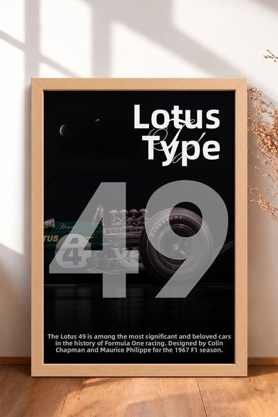 HOMEPACK Classic Open-Wheel Race Car Framed Art Print / Car Poster for Garage...
