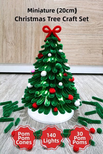 Bimotif New Year's Decoration - Miniature Christmas Tree Craft Kit - 140 Tins...