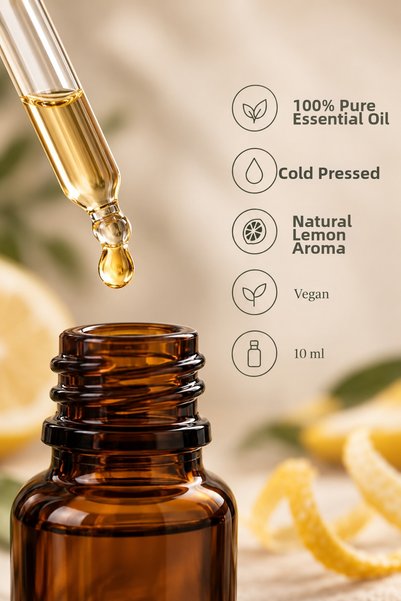 Goya Botanicals Lemon Peel Essential Oil |   10 ml - 100% Pure and Natural