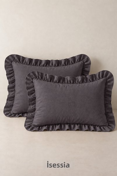 Isessia Set de 2 fețe de pernă cu volane Maribella |   50x70 cm |   Față de p...