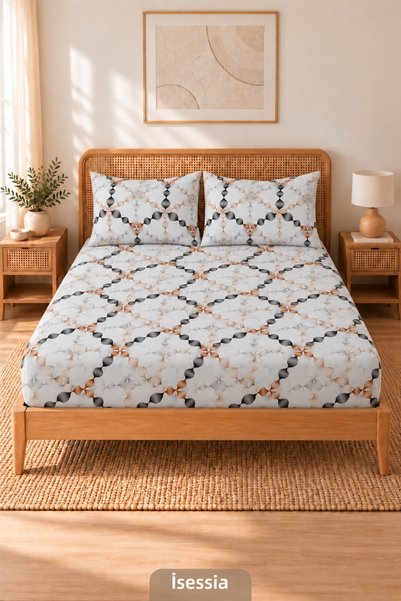 Isessia Set de cearșafuri cu elastic Arvella |   Cu husă de pernă |   Set de ...