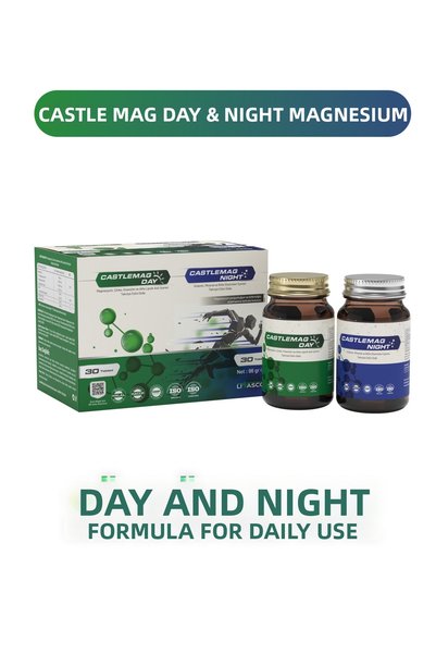 Castlemag كاستليماج داي آند نايت - مكمل المغنيسيوم ليلاً ونهارًا (مالات، سيتر...