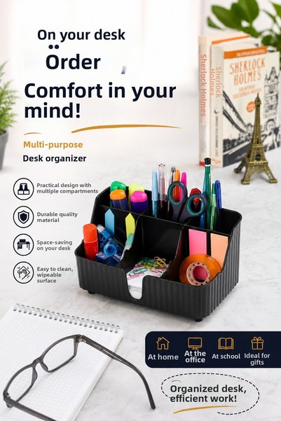 Generic Brand Tabletop Organizer Pen Holder Multi-Purpose Jewelry Makeup Orga...