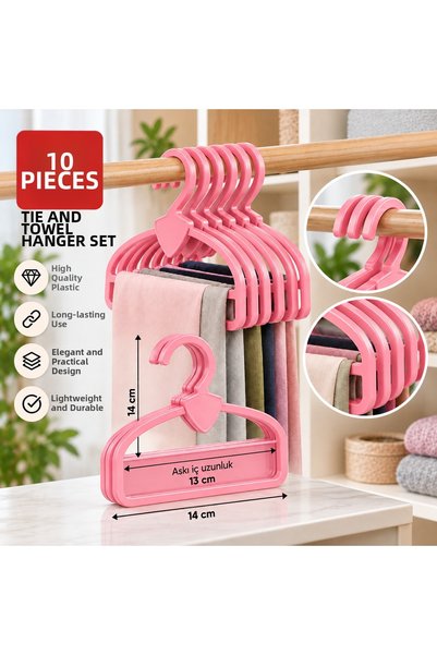 meerkat 10-Piece Plastic Scarf and Shawl Hanger Set, Multi-Purpose Hanger, He...