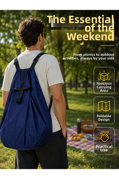 ucuzteknom Large Volume Foldable Shoulder Bag for Camping Travel Sports and P...