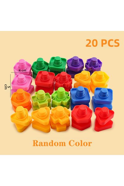 Choice 20pcs 10/20pcs Set Screw Building Blocks Creative Mosaic Puzzle Toys F...
