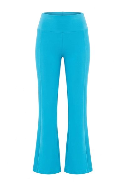 Trendyol Kollektion Blaue gebürstete Scuba-Sport-Leggings THMAW27TY00014