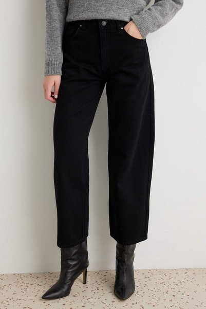 Trendyol Collection Black Stitch Detailed High Waist Baggy Jeans Twoaw27Je00315