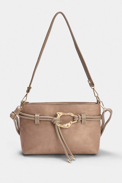 TRENDYOL SHOES Mink Buckle Detailed Women's Mini Shoulder Bag Takaw27Oc00012