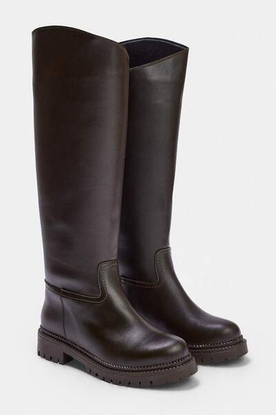 TRENDYOL SHOES Σκούρο καφέ Γυναικείες Μπότες TAKAW27CZ00004