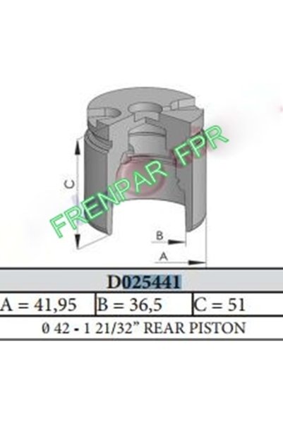 FPR Fren Kaliper Pistonu Arka Opel, Renault Master 98-