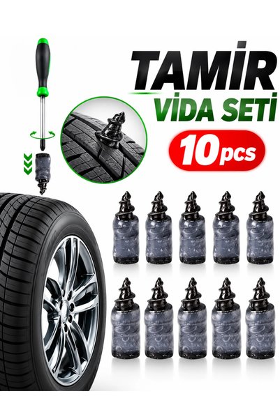 MeyZone Motosiklet Araba Oto Lastik Tamir Kiti Kauçuk Vida Seti Lastik Yama K...