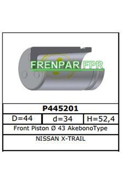 FPR Fren Kaliper Pistonu Ön Nissan X-Trail
