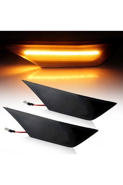 Choice3 NO Dynamic Smoked-Y 2PCS Smoke/Clear Lens LED Side Marker Indicator L...
