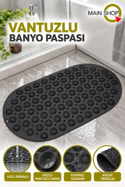 isgstore Non-Slip Shower Cabin Bathroom and Shower Mat Sticks with Massage Su...
