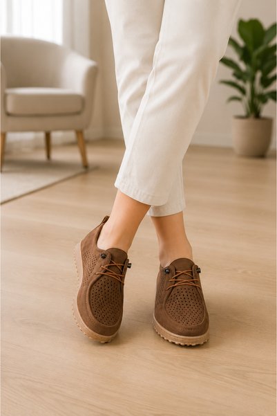 homiro Women's Comfortable Summer Perforated Casual Shoes