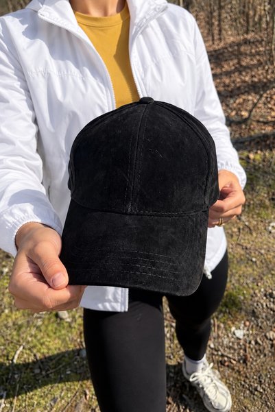 sezeros Hakiki Süet Unisex Şapka - Kadın Süet Şapka - Erkek Süet Şapka