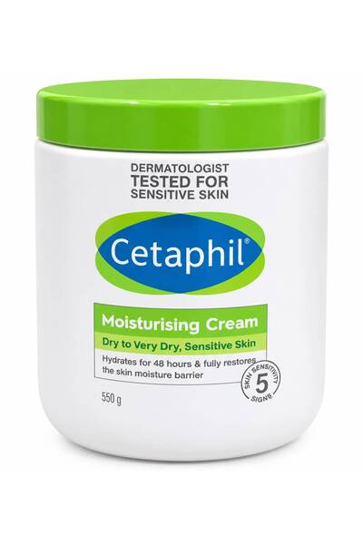 Cetaphil كريم مرطب للوجه والجسم للرجال والنساء، مناسب للبشرة الجافة إلى الحسا...