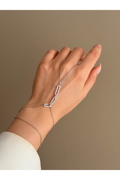 YOUES JEWELRY Çelik Şahmeran Bileklik Silver Taşlı