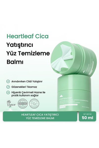 Caraseoul Heartleaf Cica Cleansing Balm Calming Vegan Formula with Panthenol,...