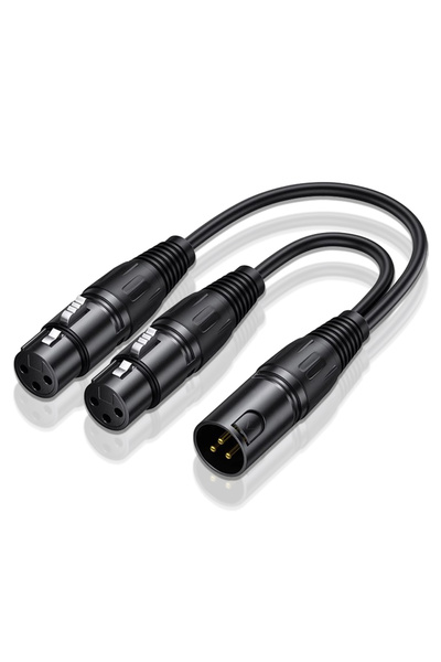 Choice كابل XLR XLR بطول 0.3 متر، من ذكر إلى أنثى، موزع Y، كابلات ميكروفون So...