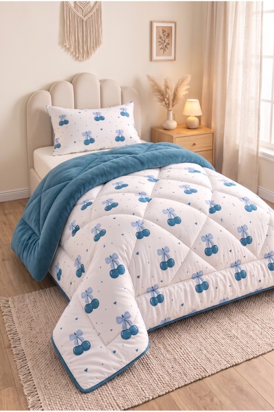 İncilay Cheriyy |   Cherry Patterned Double-Sided Single Wellsoft Sleeping Se...