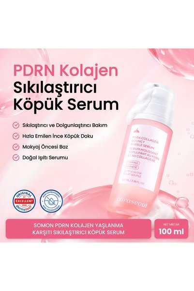 Caraseoul PDRN Kolajen Bubble Serum BHA, NAD+ & 6 Peptit İçeren Dolgunlaştırı...