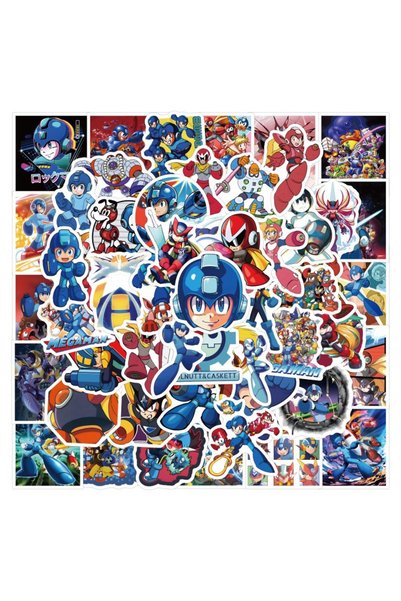 Choice Bandai QT-183 60pcs Mega Man Cartoon Rockman Graffiti Stickers Decals ...